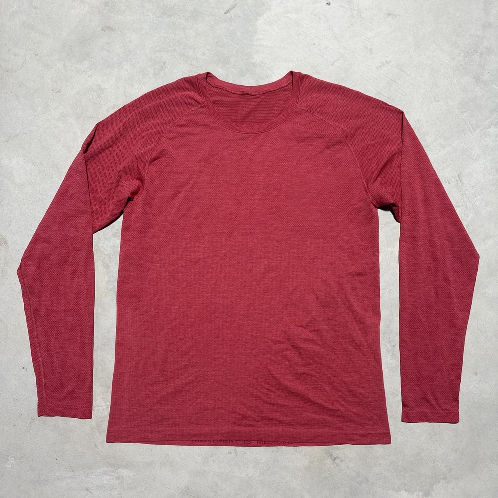 Lululemon Men's Salmon Metal Vent Tech Long Sleeve Athletic Shirt Size Large
